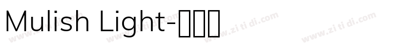 Mulish Light字体转换
